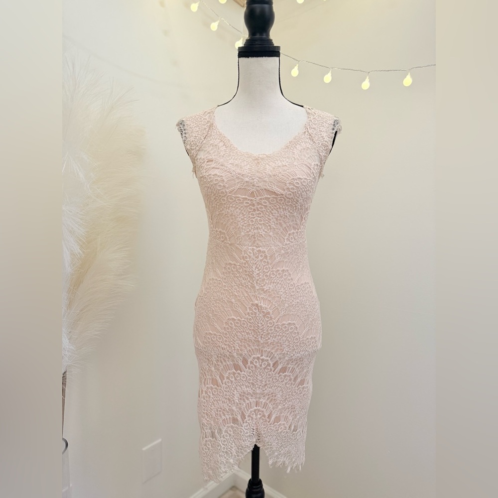🌾 Free People Crochet Eyelash Lace Slip Dress
